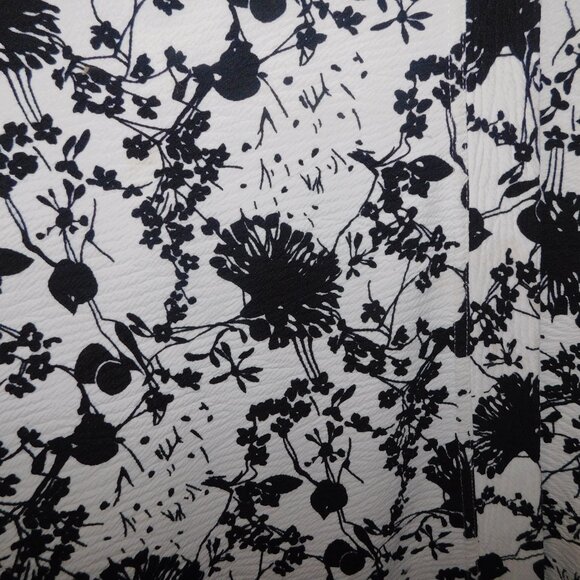 Blondie Apparel Canada Womens M Black White Floral Cross Front Sweater Cowl Neck - Picture 3 of 9